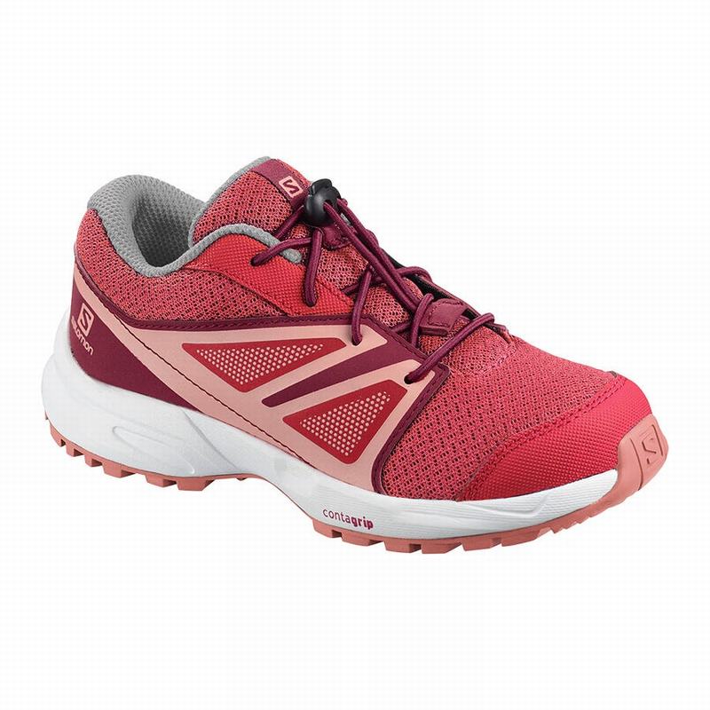 SALOMON SENSE K Philippines - Kids' Trail Running Shoes - Dark Red Rose/Red | 238046-MAX